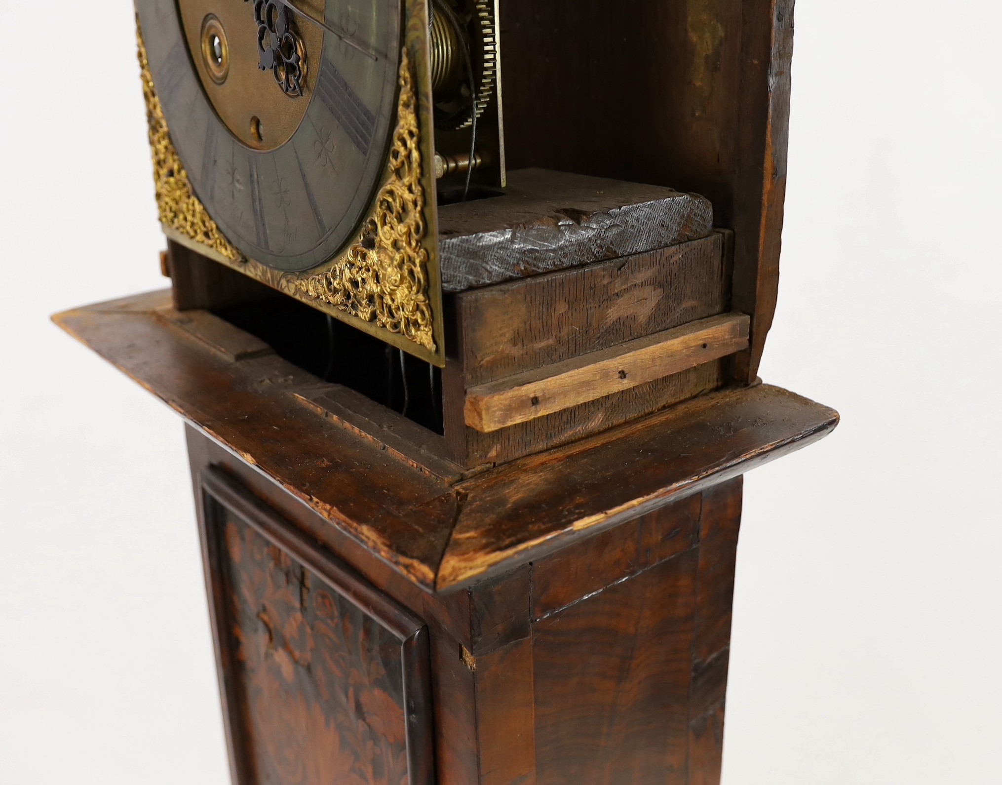 Thomas Dalston. A William and Mary walnut and marquetry eight day longcase clock, 44cm wide, 198cm high